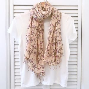 SOLD Floral Cotton Scarf
